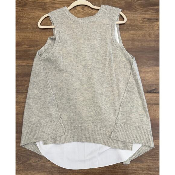 Brochu Walker Aimi Crossback Looker Cashmere Sweater Tank in Gray Size Large - Picture 3 of 8